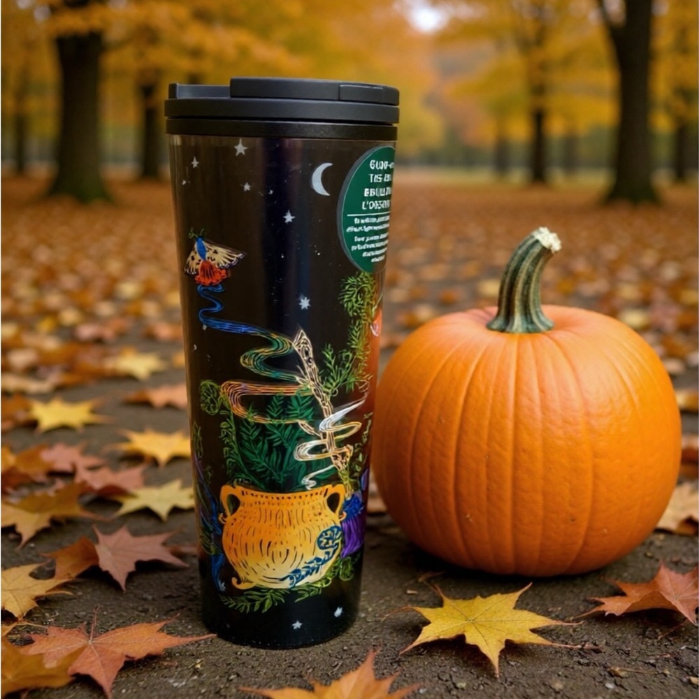 Glow-in -the -Dark witches cauldron Starbucks tumblar